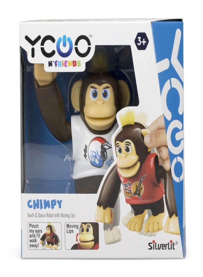Silverlit YCOO Chimpy Touch and Dance Robot with Moving Lips, Funny Poses, White - Image 3